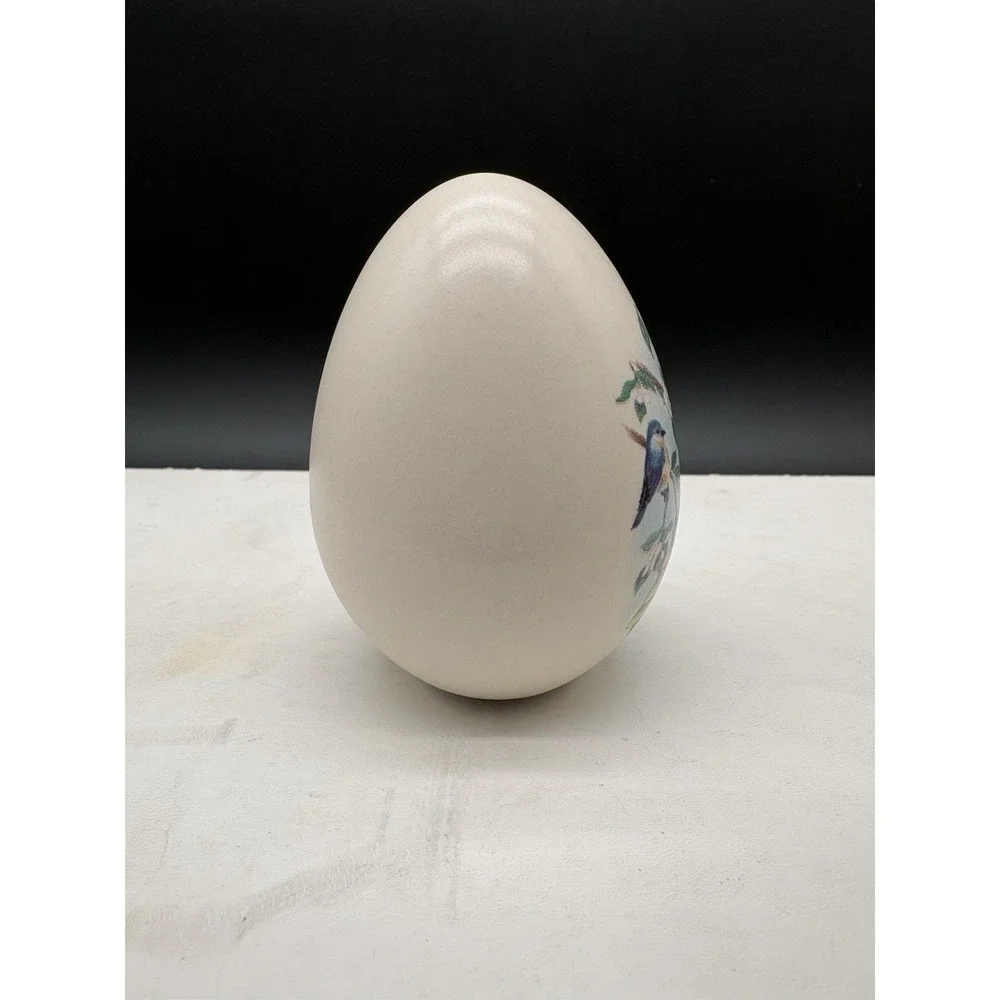 Eggzakly Painted Ceramic Egg Bluebird Beehive‎ Birdhouse Decor 3